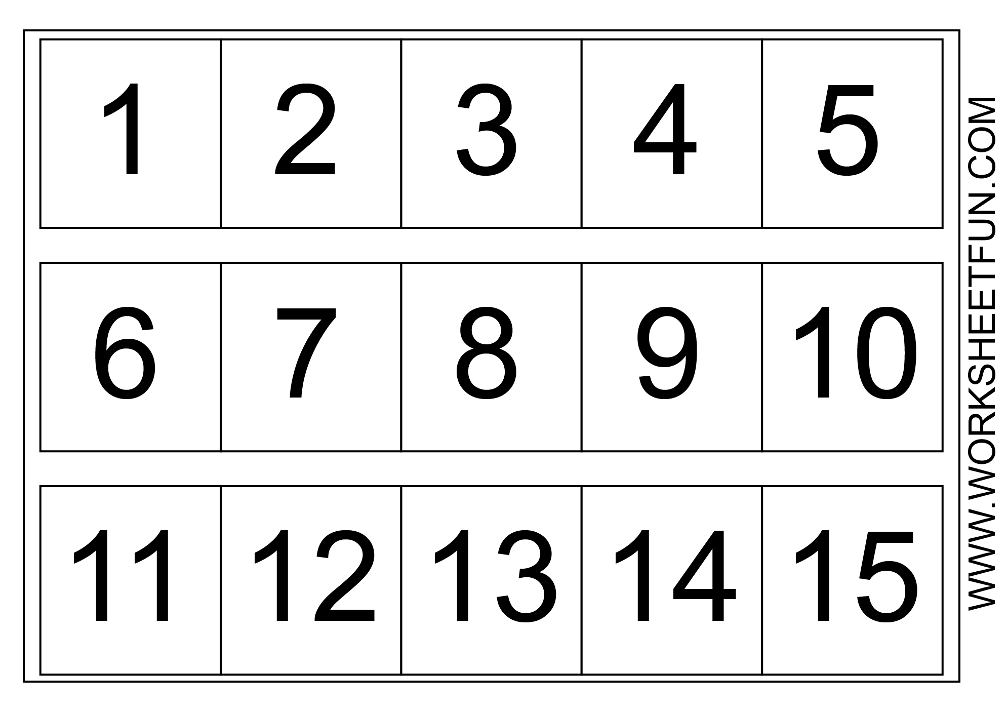 Number Chart 1-15 | Kindergarten Worksheets | Number Chart, Numbers - Free Printable Numbers 1 10