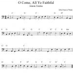 O Come, All Ye Faithful, Simple Music For Trombone. | Music & Things   Sheet Music For Trombone Free Printable