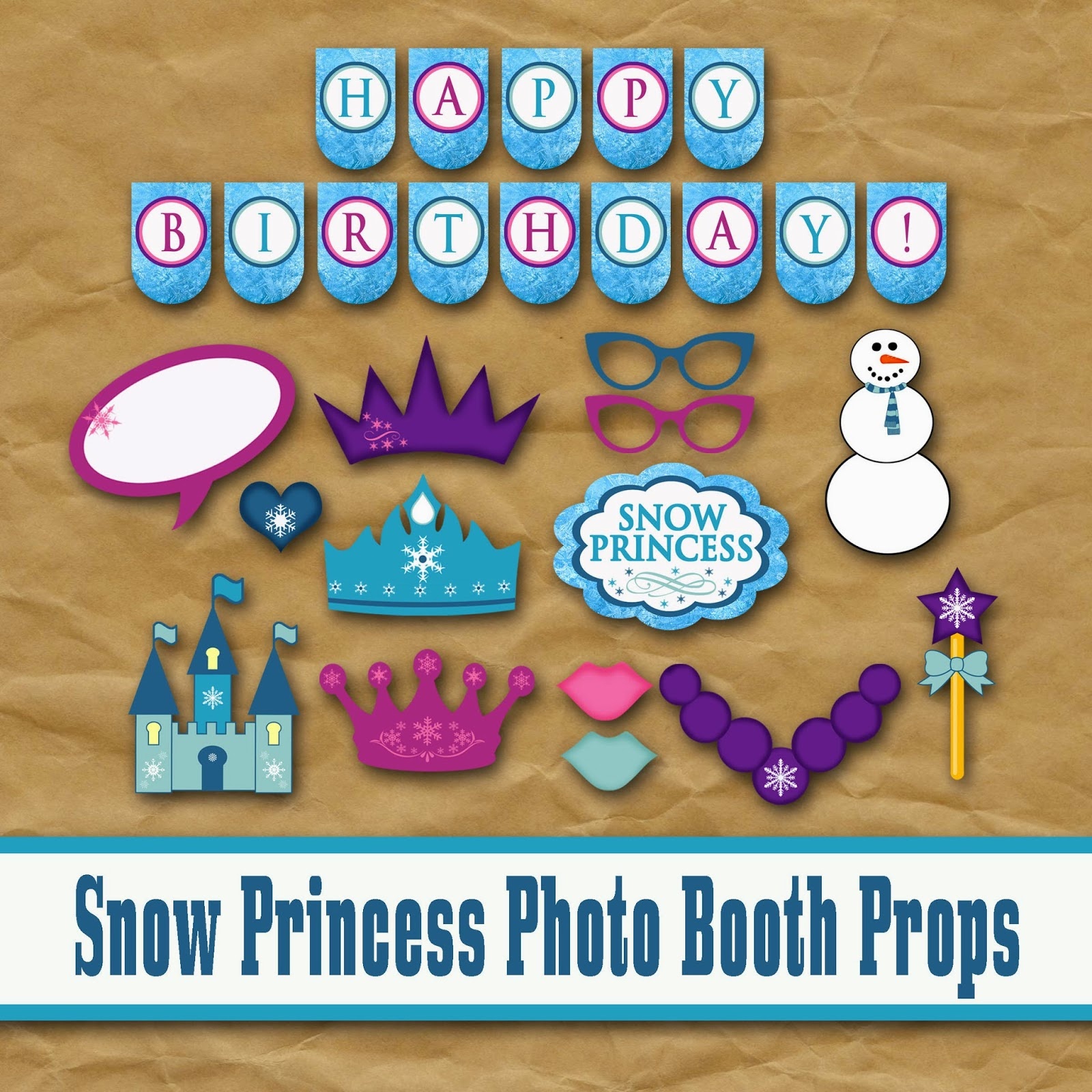 Old Market Corner: Frozen Snow Princess Photo Booth Props - Free Printable Frozen Photo Booth Props