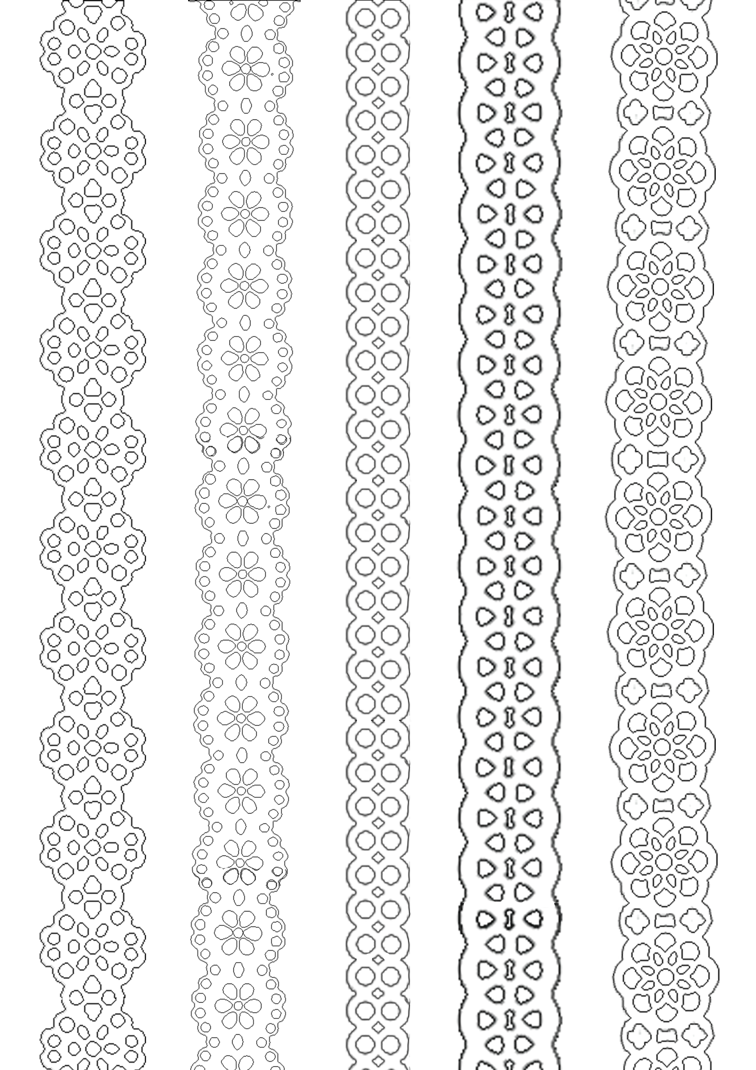 Paper Lace Ribbons To Print And Paint Everywhere. | Painting - Free Printable Lace Stencil