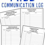 Parent And Family Communication Log | Classroom | Parent Teacher   Free Printable Parent Communication Log For Teachers