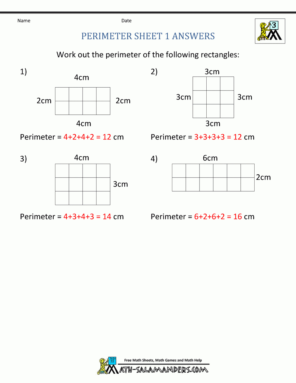 Perimeter Worksheets - 7Th Grade Math Worksheets Free Printable With Answers