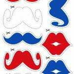 Photo Booth Props: Mustaches And Lips In Red, White And Blue (Free   Free Lip And Mustache Printables