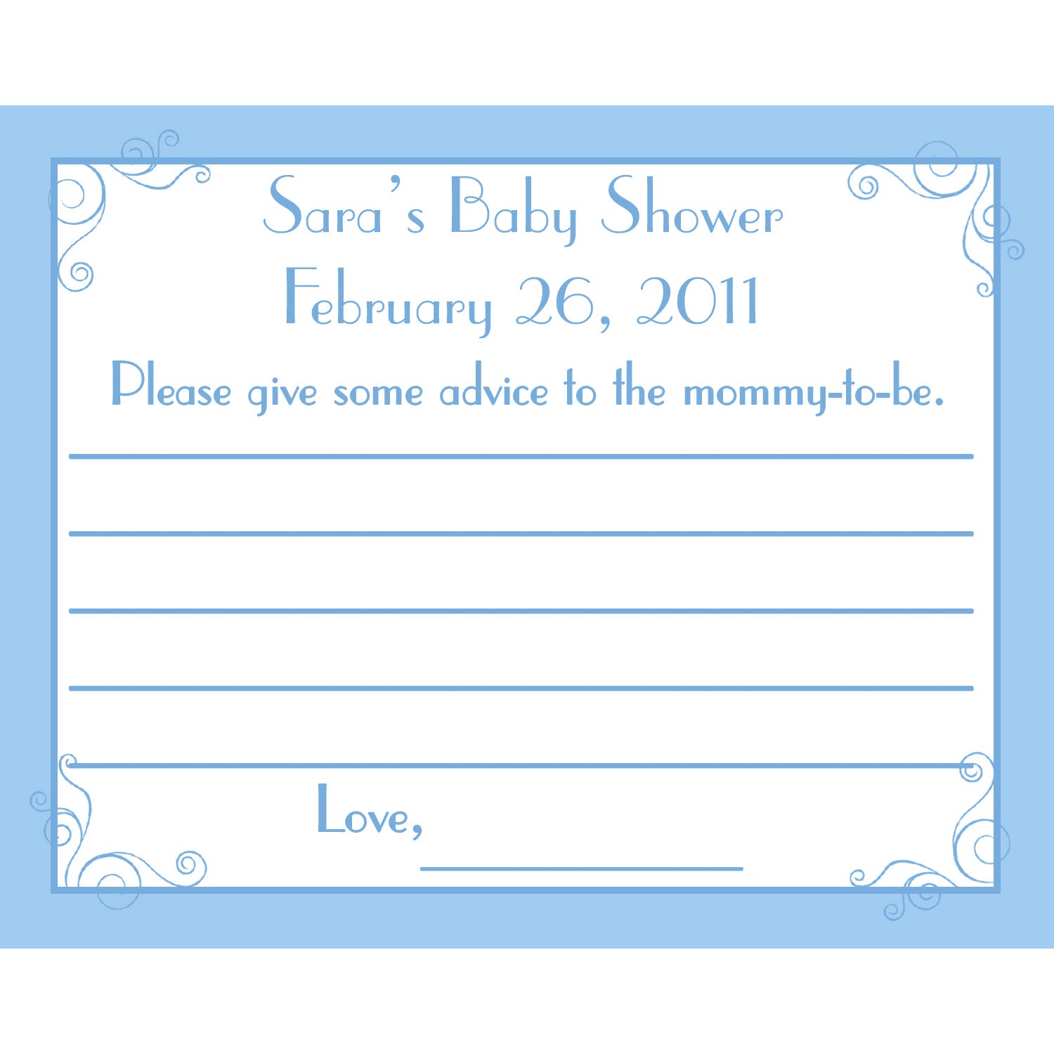 Photo : Free-Printable-Baby-Shower-Bingo-Cards-Reva Free Baby Shower - Mommy Advice Cards Free Printable