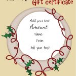Pinamber M Ross On Gift Ideas | Gift Certificate Template   Free Printable Gift Certificate Christmas