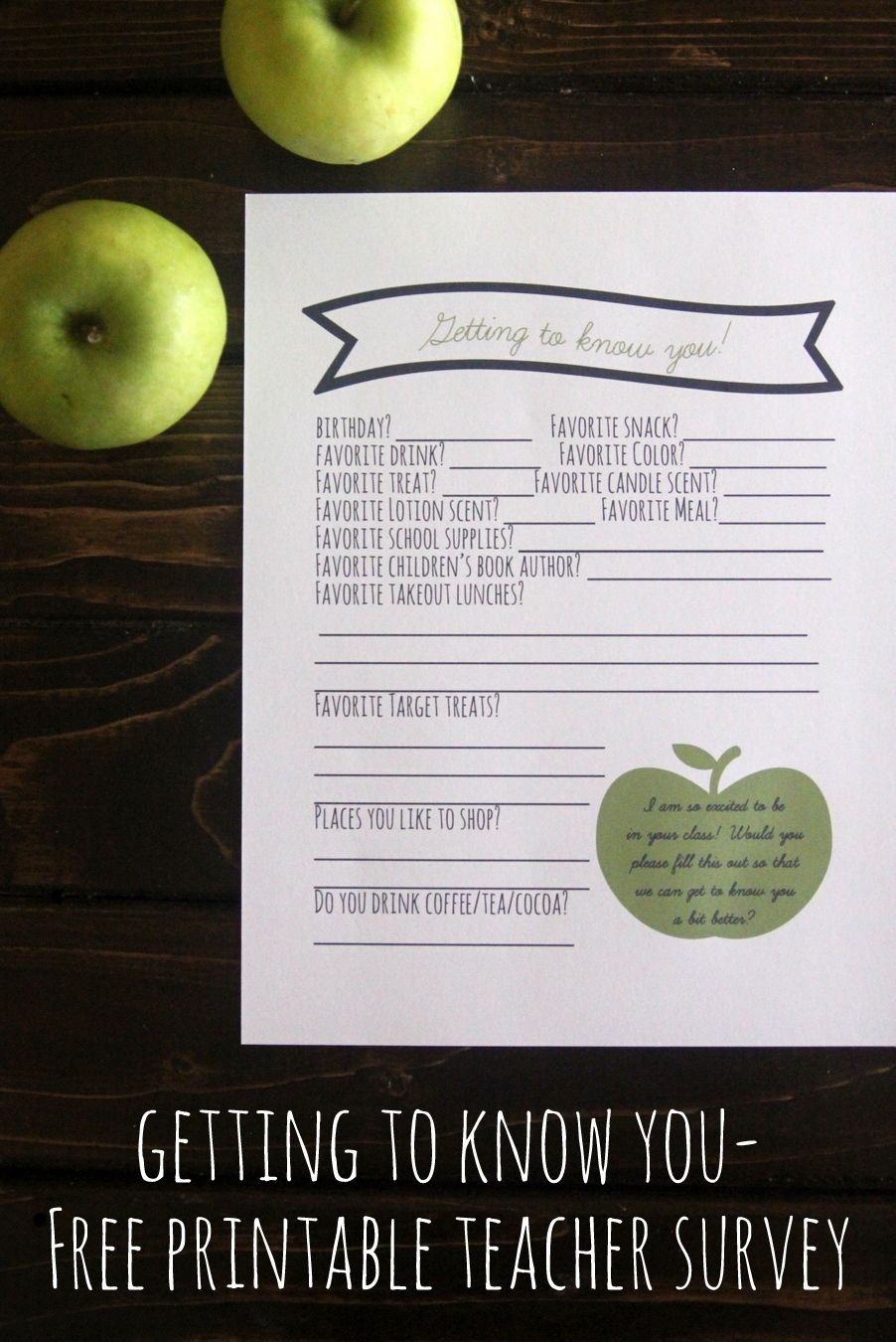 Pinkirstin Gentry On Kojodesigns | Teacher Favorite Things - Free Printable Survey Generator