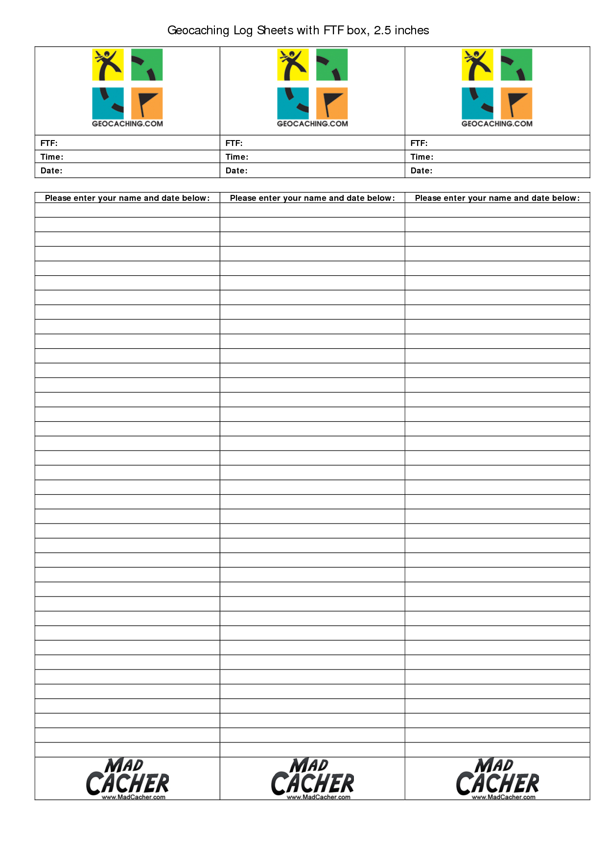 Geocache Label Free Printable Free Printable