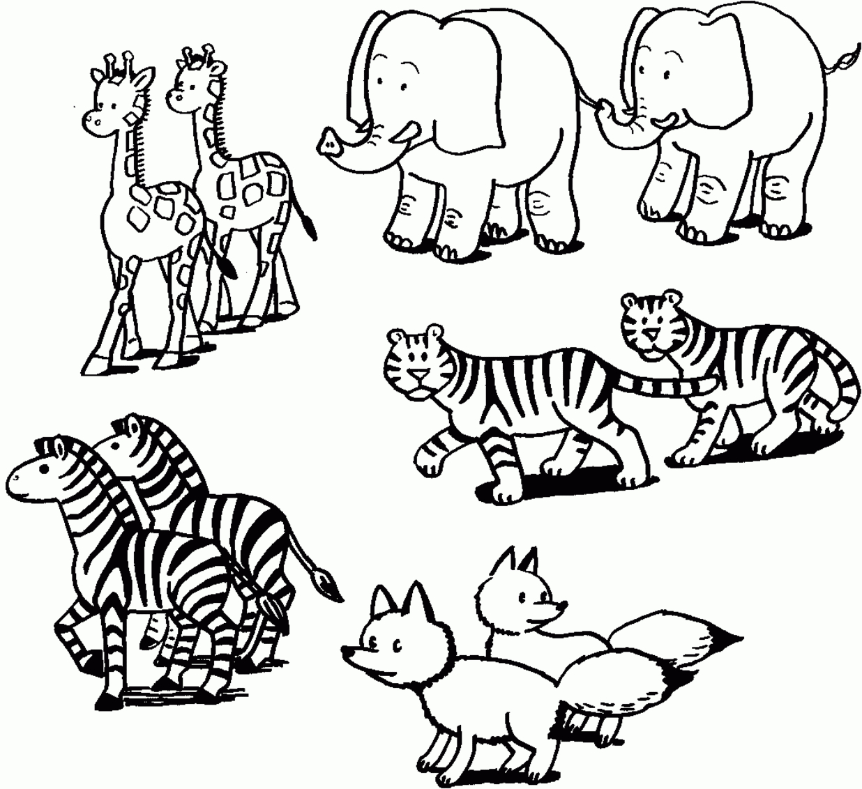 Pinrobin Batten On Coloring Pages | Zoo Animal Coloring Pages - Free Printable Animal Cutouts