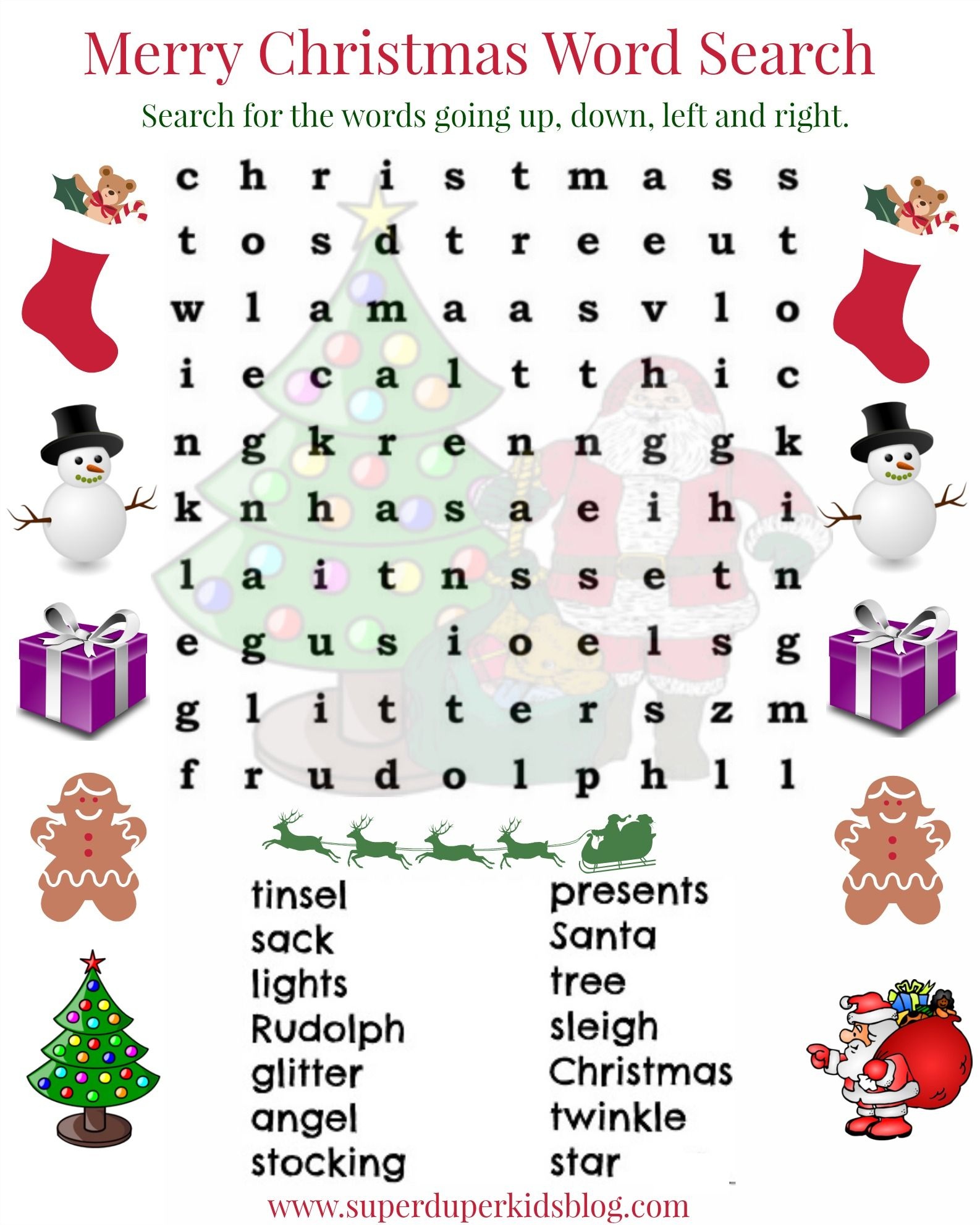 Pinsuperduperkidsblog On Free Printables | Christmas Word Search - Christmas Find A Word Printable Free