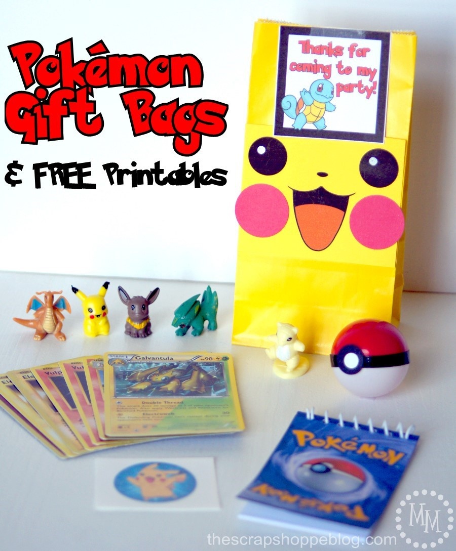 Pokémon Gift Bags &amp;amp; Free Printables - The Scrap Shoppe - Free Printable Pokemon Thank You Tags