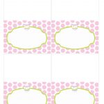 Polka Dot Easter Free Printable Place Cards | Easter | Easter   Free Printable Food Tent Cards