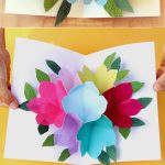 Pop Up Flowers Diy Printable Mother's Day Card   A Piece Of Rainbow   Free Printable Pop Up Card Templates