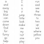 Pre Primer Dolch Sight Words Free Printables | Reading Ideas For   Free Printable Kindergarten Sight Words