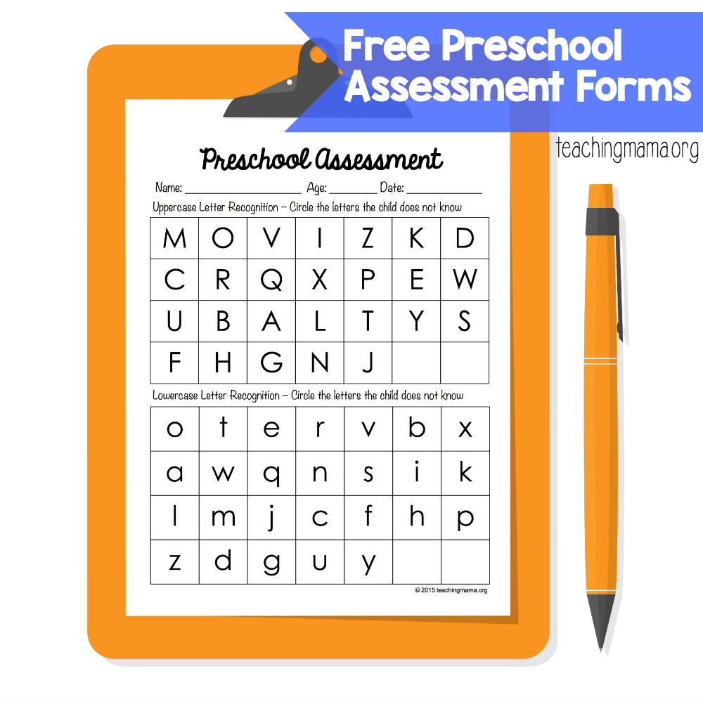 Free Printable Pre K Assessment Forms Free Printable