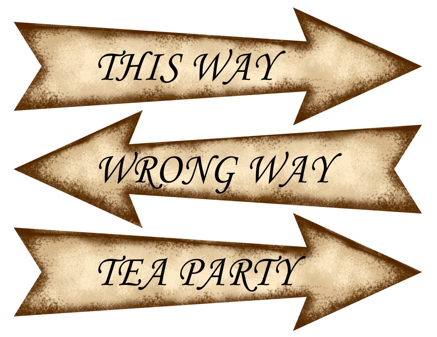 Alice In Wonderland Mad Hatter Tea Party Large Arrow Signs Etsy