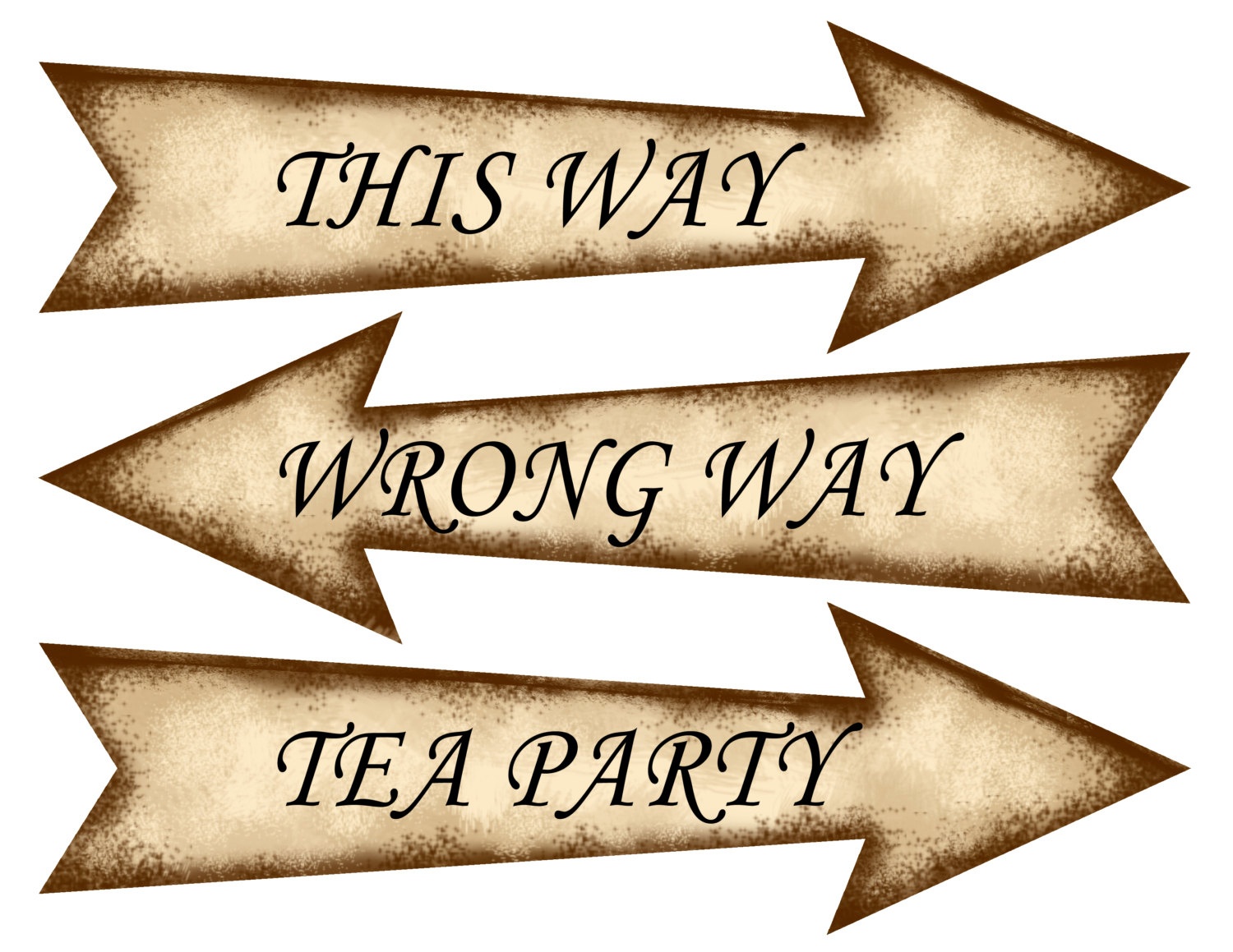 Alice In Wonderland Mad Hatter Tea Party Large Arrow Signs Etsy 