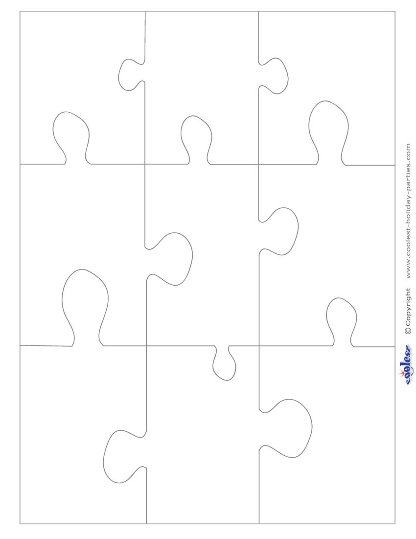Print Out These Large Printable Puzzle Pieces On White Or Colored A4 - Puzzle Maker Printable Free