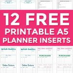 Print These Cute Free Inserts On 8.5X11 Paper. Best For A5 Filofax   Free Filofax Printables 2017
