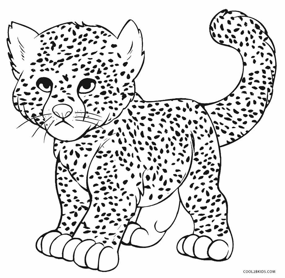 Printable Cheetah Coloring Pages For Kids | Cool2Bkids - Free Printable Cheetah Pictures