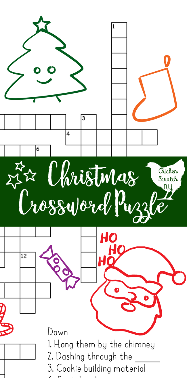 Printable Christmas Crossword Puzzle With Key - Free Printable Christmas Picture Puzzles