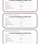 Printable Emergency Contact Form For Car Seat | Super Mom I Am   Free Printable Emergency Medical Card