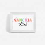Printable Fiesta Sangria Bar Signs – Little Magic Prints   Free Sangria Bar Sign Printable