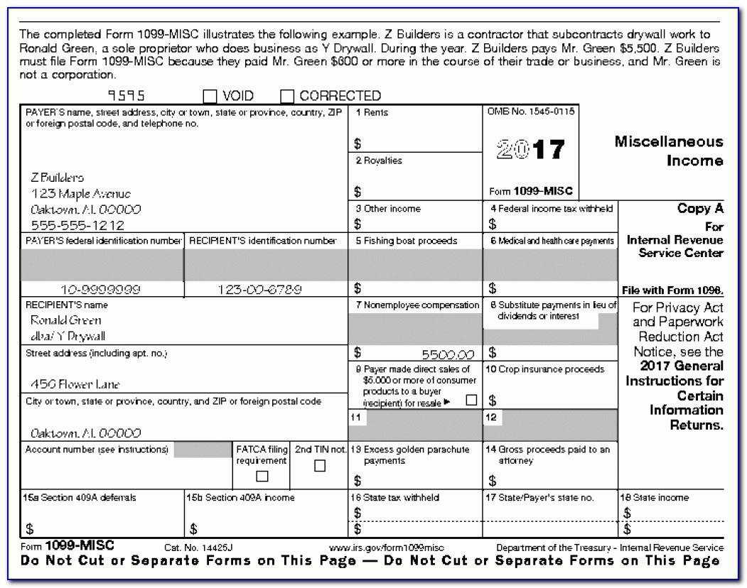 Printable Irs Form 1099 Misc 2017 - Form : Resume Examples #kwle81B29N - Free Printable 1099 Form 2017