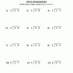 Printable Long Division Worksheets. With Remainders And Without   Free Printable Division Worksheets