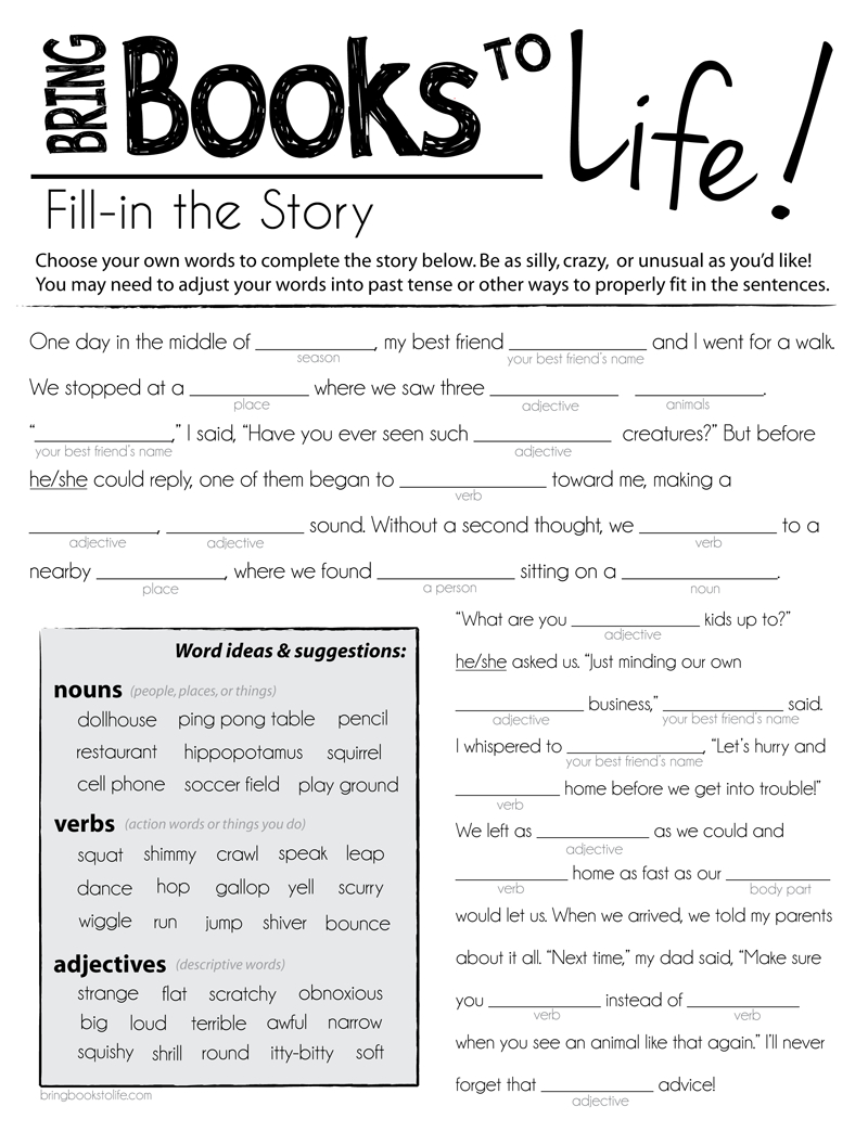 Printable Mad Libs For Fourth Graders - Google Search | Language - Printable Free Mad Libs Sheets