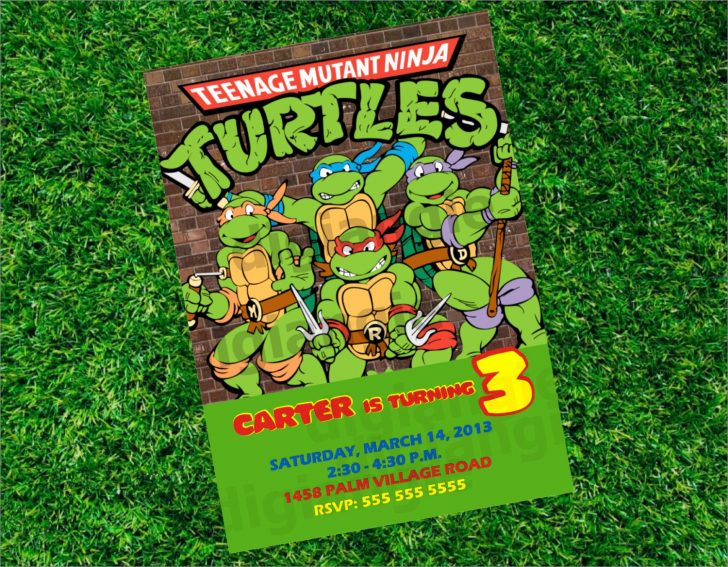 Free Printable Tmnt Birthday Invitation Template