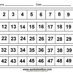 Printable Number Chart 1 50 | Munchies | Kindergarten Worksheets   Free Printable Numbers 1 50
