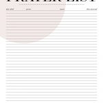 Printable Prayer List (76+ Images In Collection) Page 1   Free Printable Prayer List
