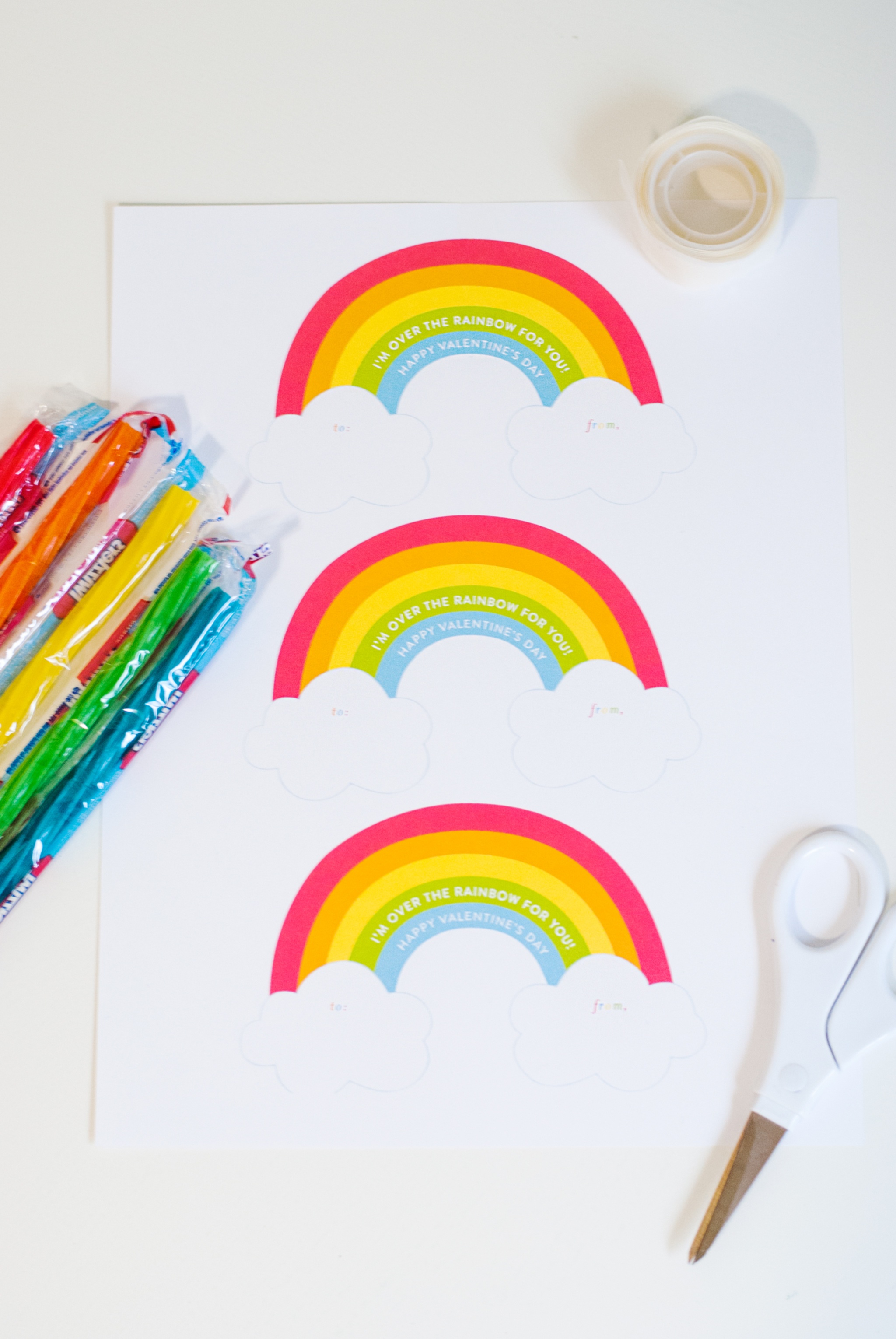 Printable Rainbow Valentine&amp;#039;s Day Cards - Project Nursery - Free Printable Rainbow Pictures