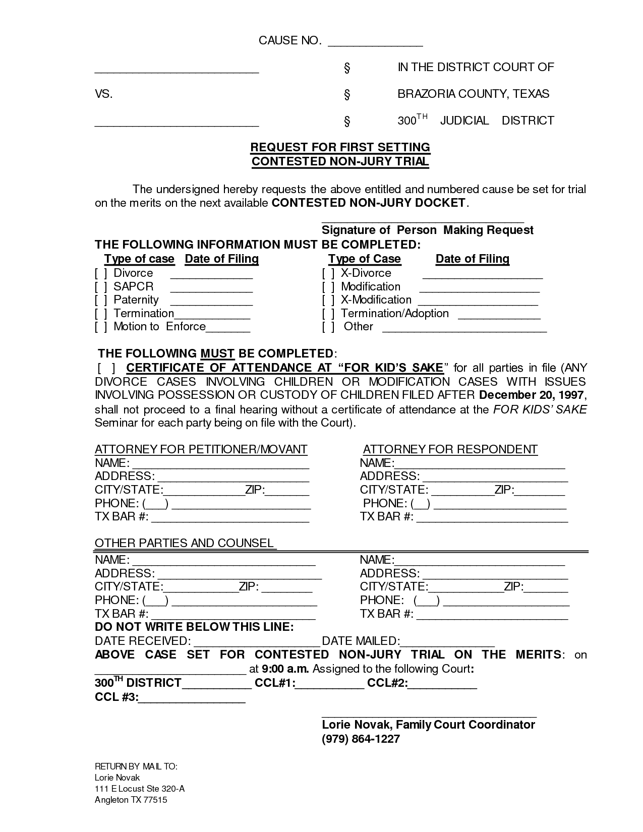 Printable Sample Divorce Documents Form | Laywers Template Forms - Free Printable Legal Documents Forms