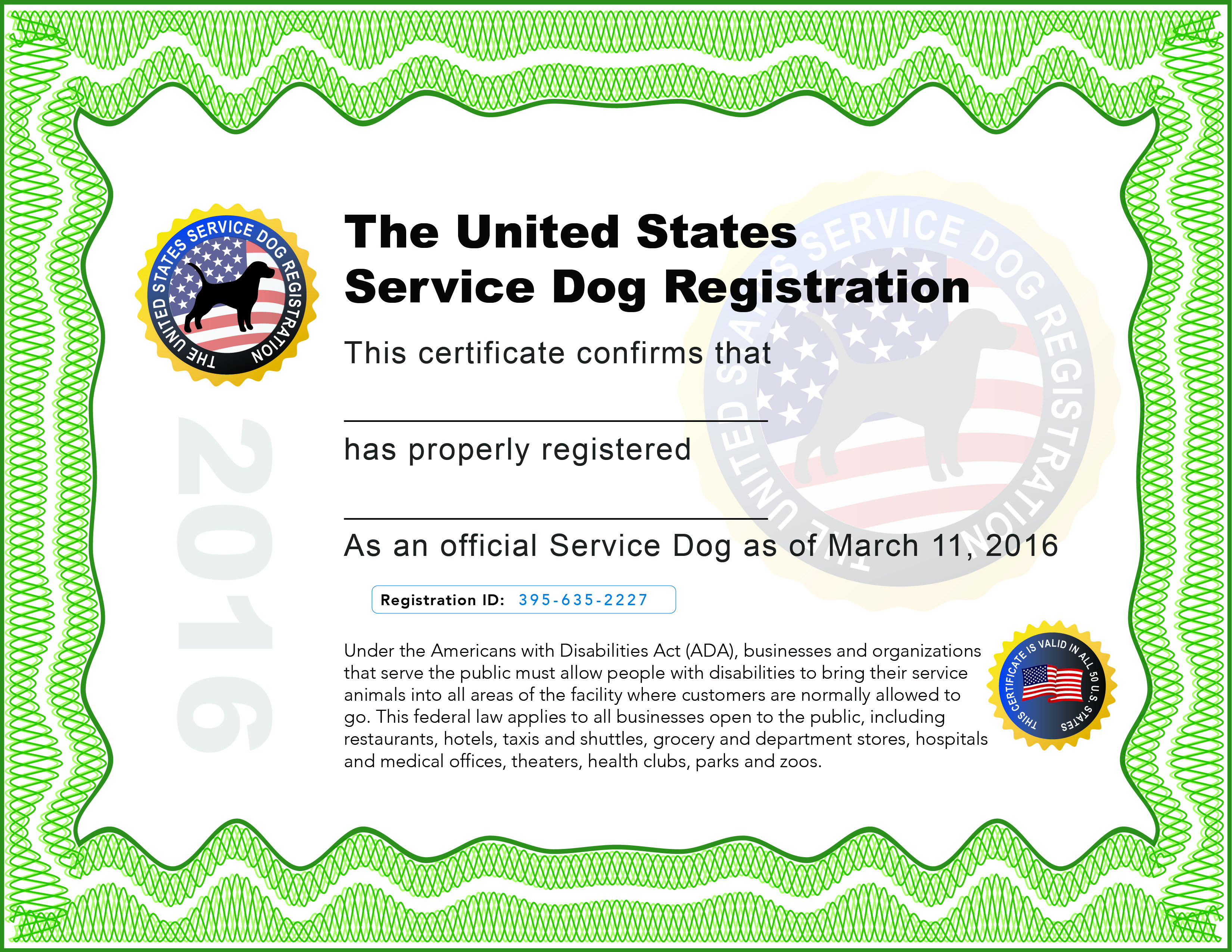 Printable Service Dog Certificate (67+ Images In Collection) Page 1 - Free Printable Service Dog