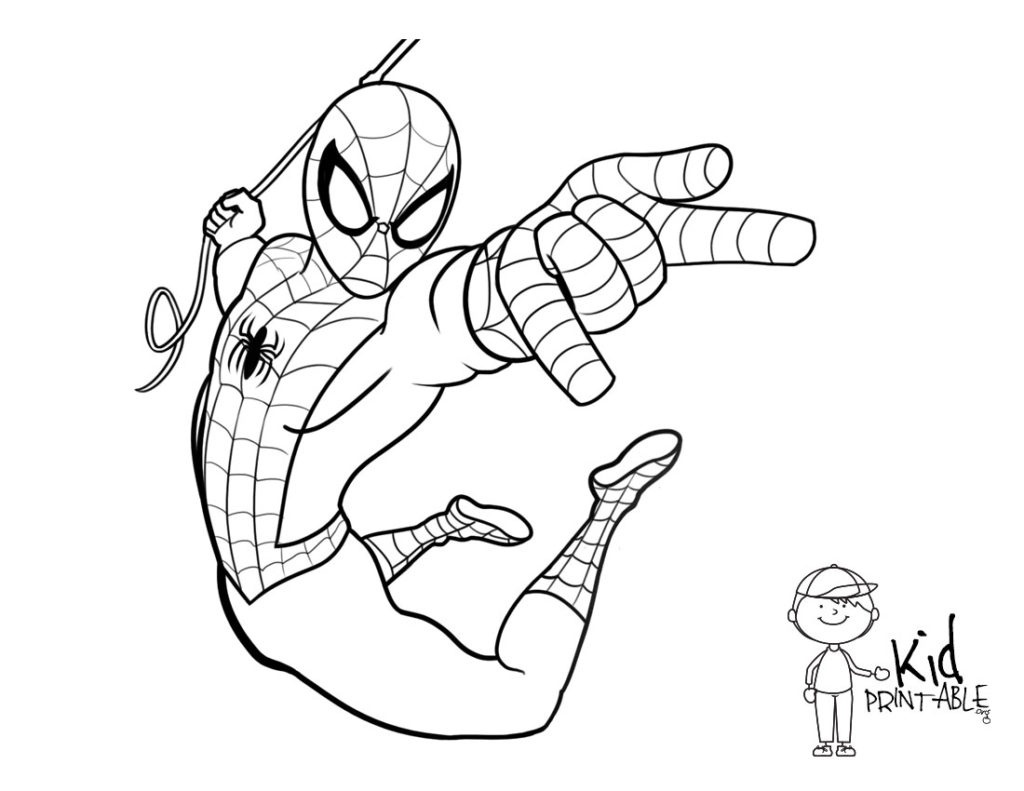 Printable Spiderman Coloring Pages Marvel Web Slinger – Free - Free Printable Spiderman Coloring Pages