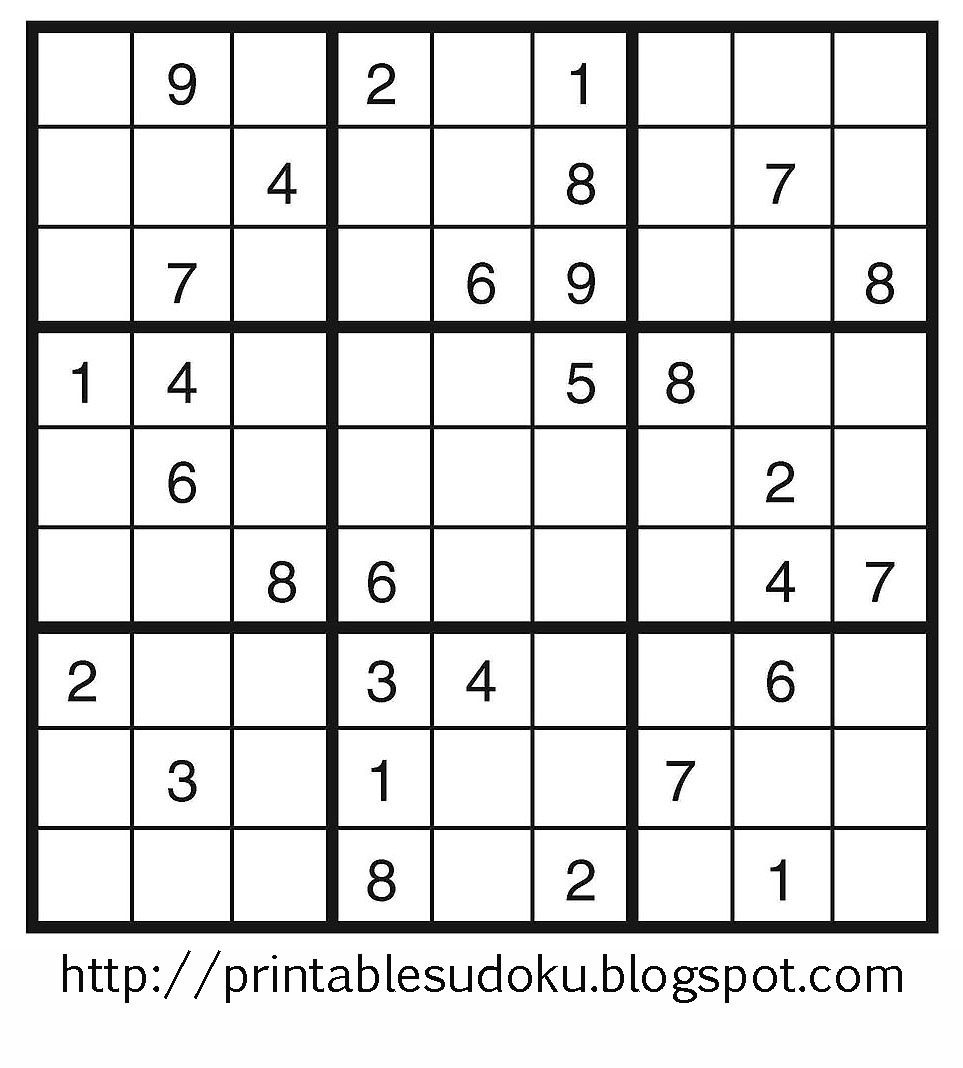 Printable Sudoku - Free Printable Sudoku Easy