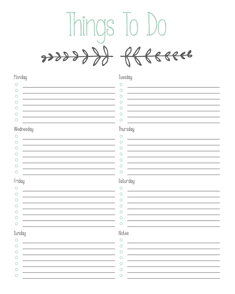 Printable &quot;to Do&quot; List | Do It Organization | To Do Lists Printable - Weekly To Do List Free Printable