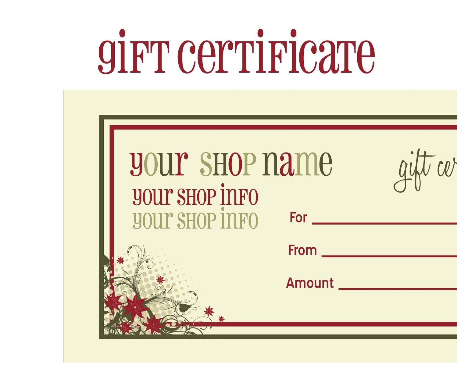 Printable+Christmas+Gift+Certificate+Template | Massage Certificate - Free Printable Gift Certificate Christmas