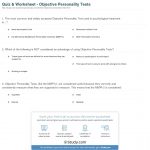 Quiz & Worksheet   Objective Personality Tests | Study   Free Printable Personality Test For High School Students