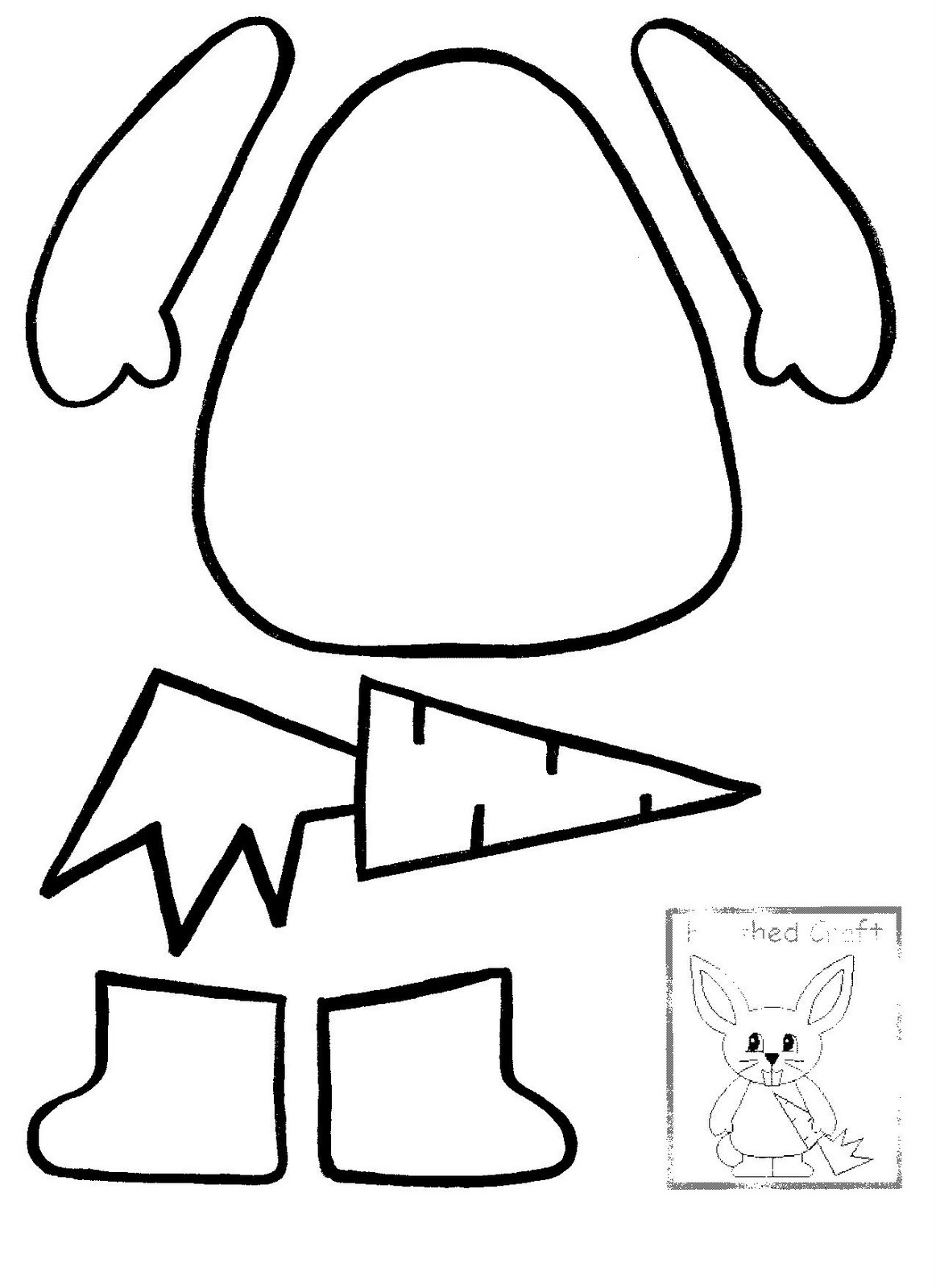 Rabbit Outline | Free Download Best Rabbit Outline On Clipartmag - Free Printable Rabbit Template