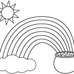 Rainbow Coloring Pages Free Printable Unique Rainbow Pot Of Gold Sun   Free Printable Rainbow Pictures
