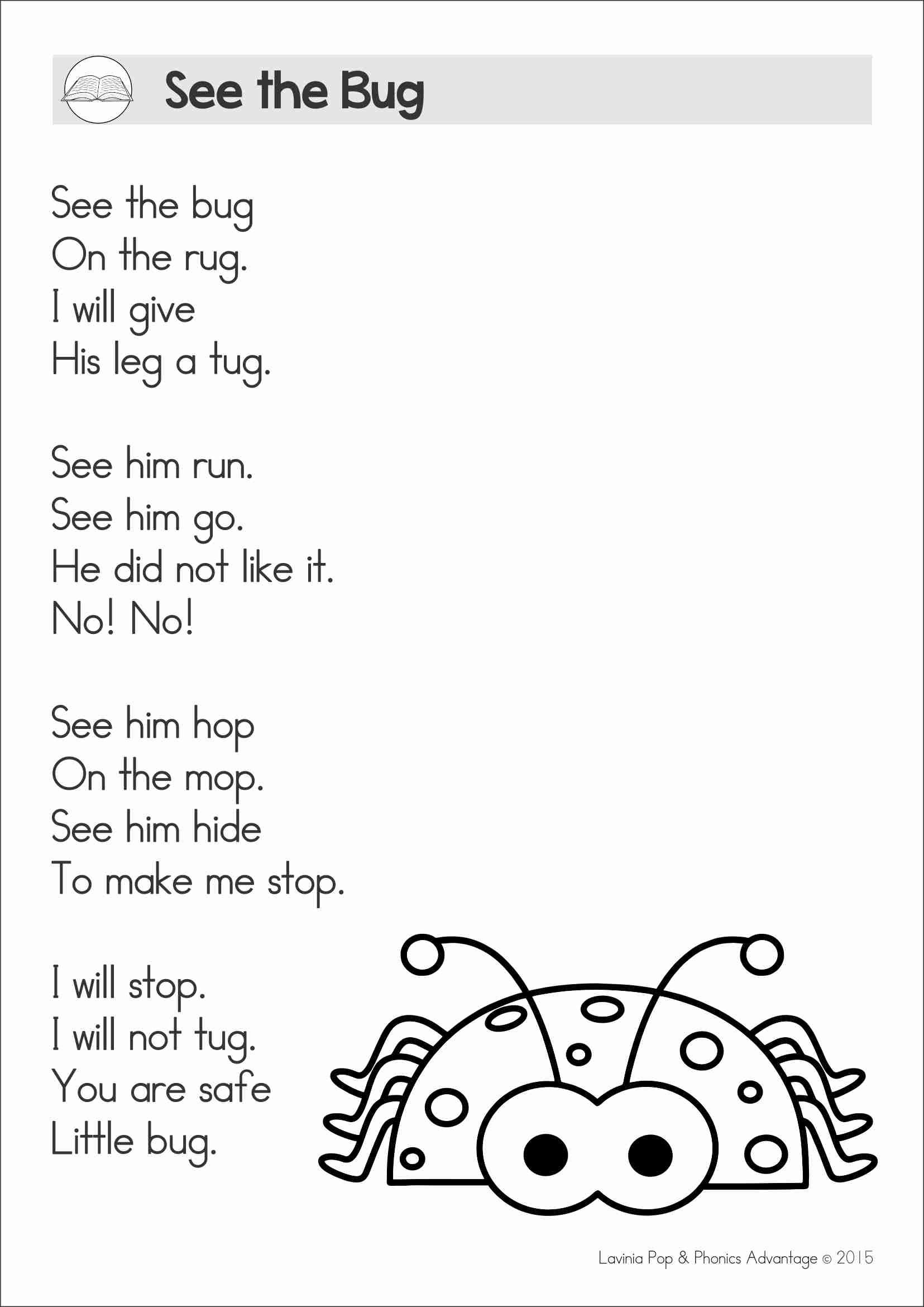 Reading Comprehension &amp;amp; Fluency - Phonics Poems | Poems | Reading - Free Printable Word Family Poems