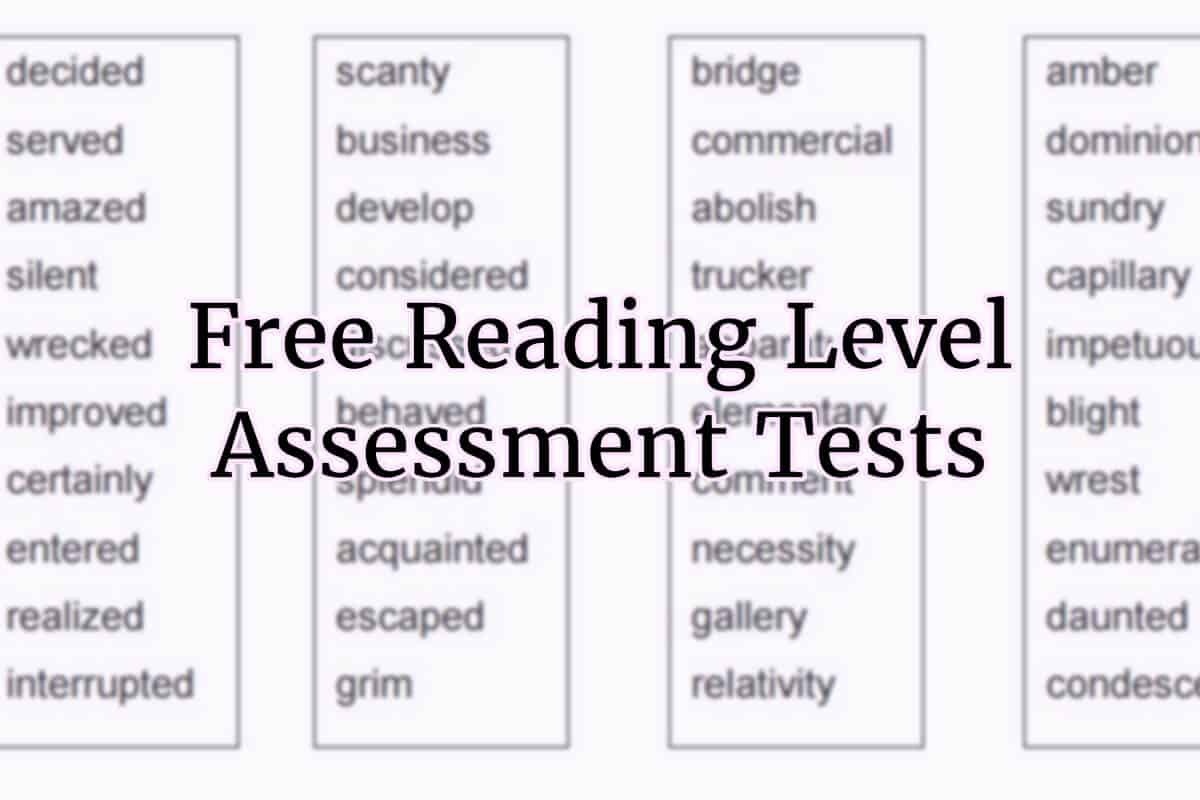 Reading Level Tests For Calculating Grade, Competency, &amp;amp; Level - Free Printable Diagnostic Reading Assessments