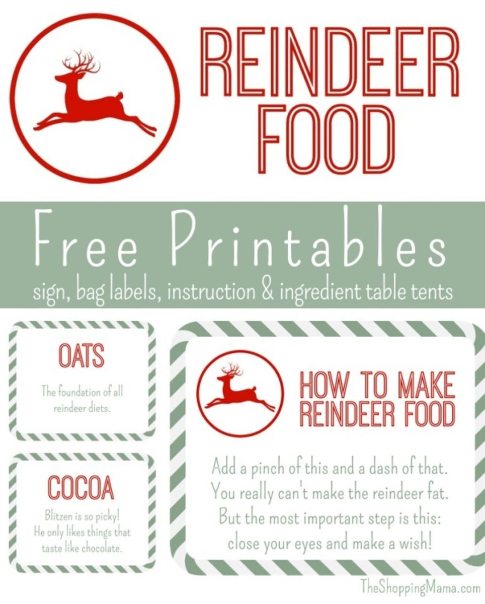 Reindeer Food Free Printables - Momtrends - Free Printable Reindeer Dust Poem