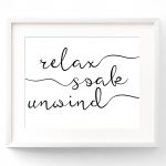 Relax Soak Unwind Printable Bathroom Wall Art Bathroom | Etsy   Relax Soak Unwind Free Printable