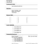 Resume Template For High School Students Free Printable Resume   Free Printable Fill In The Blank Resume Templates