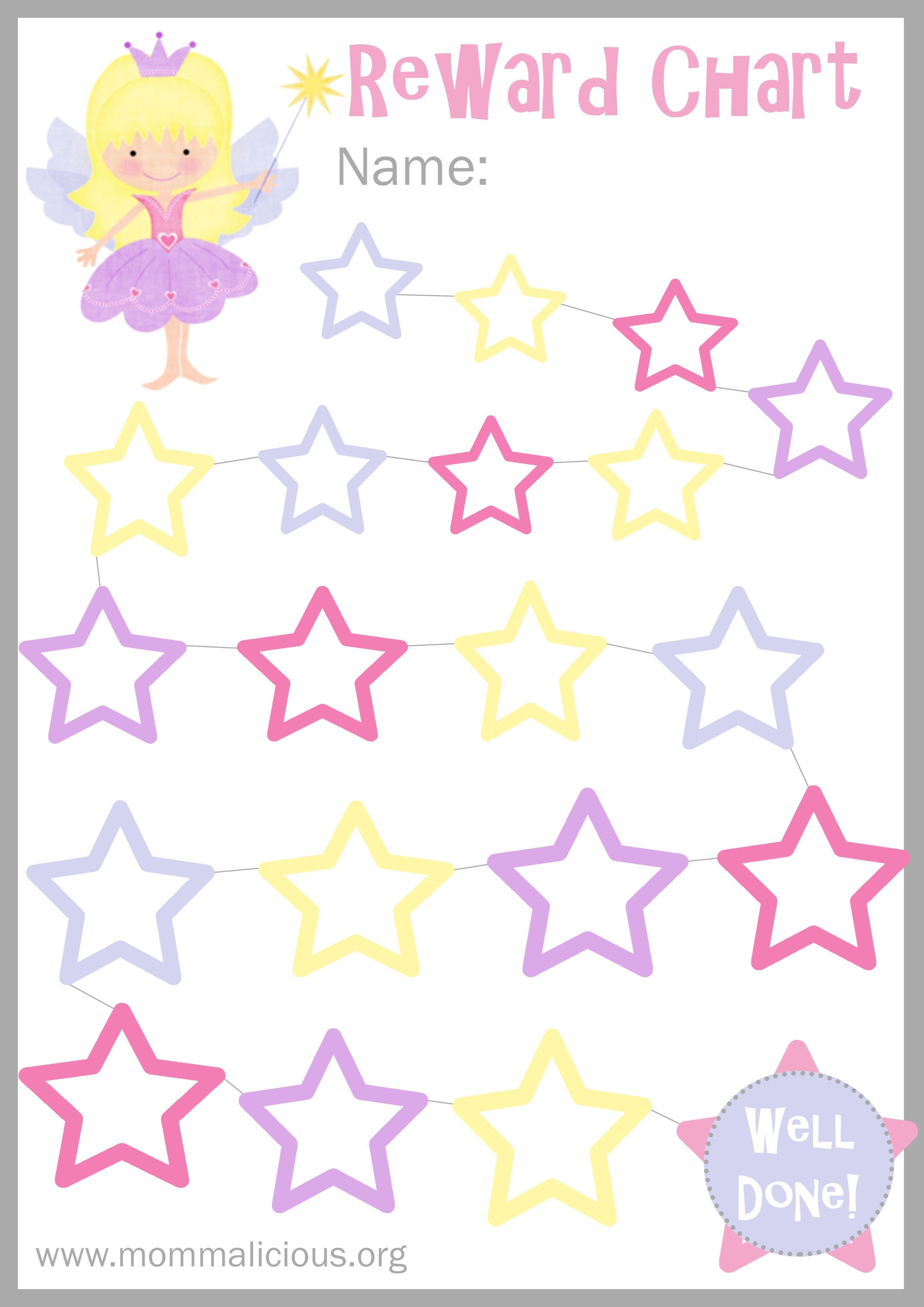 Free Printable Girls Sticker Chart