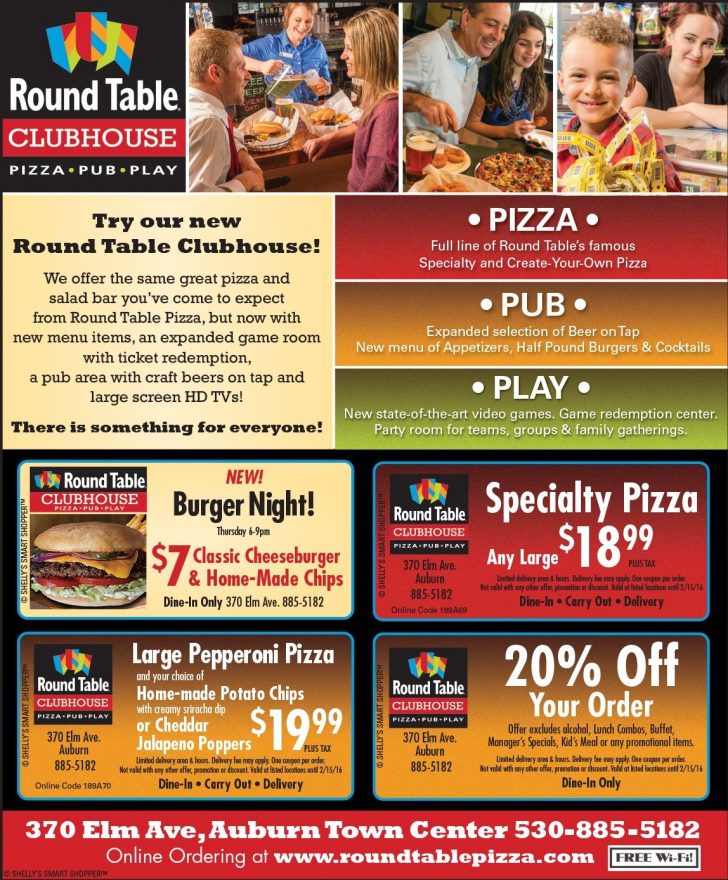 Free Printable Round Table Pizza Coupons