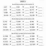 Rounding Numbers Worksheets Nearest 10 100 1000 1 | Education   Free Printable 4Th Grade Rounding Worksheets
